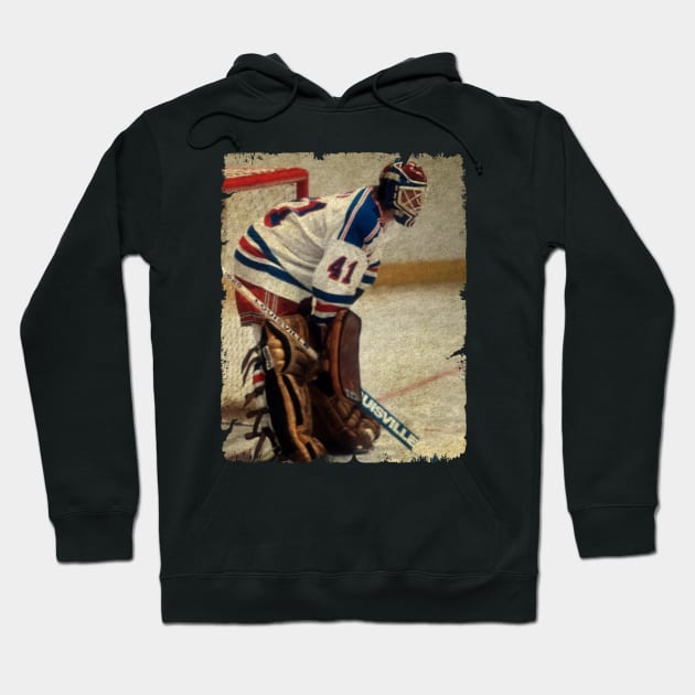 Eddie Mio, 1983 in New York Rangers (3.50 GAA) Hoodie by Momogi Project